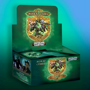 Roxat Céhei display (22 bontatlan csomag) + 3 db Grand Gróf promóciós lap